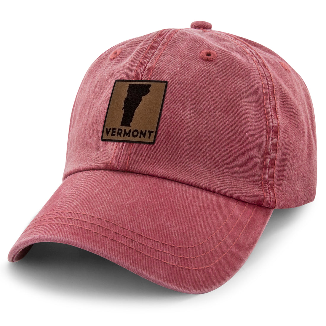 Vermont Leather Patch Washed Dad Hat