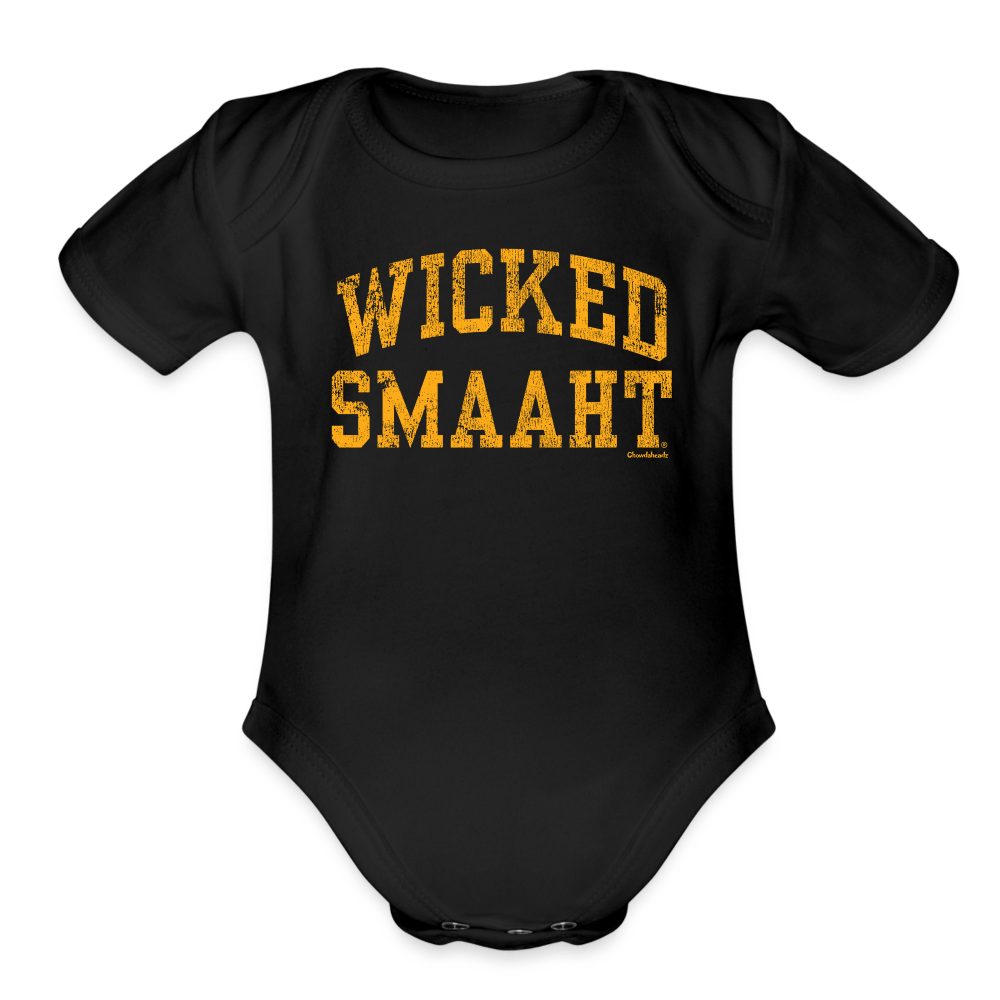 Wicked Smaaht Black & Gold Infant One Piece – Chowdaheadz