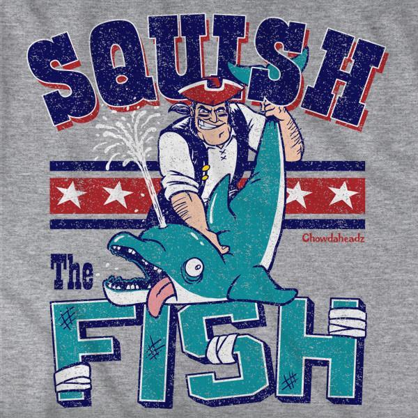 Funny new England Patriots and Miami Dolphins squish the fish shirt, hoodie  and sweater